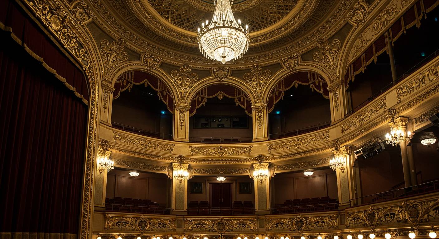 Театральные декорации на сцене