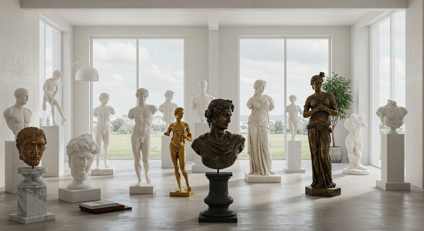 Пример интерьерной статуи Интерьерная статуя в современном интерьере