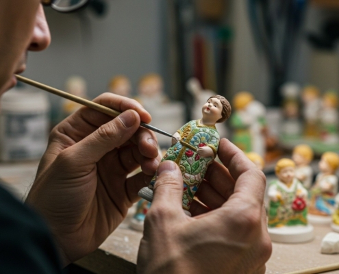 Процесс производства сувенирных статуэток