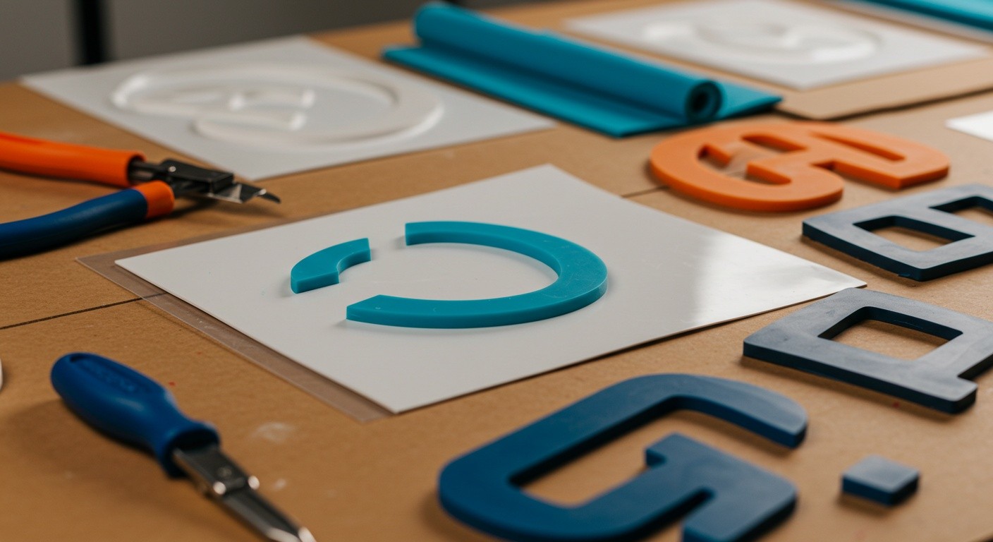 Производство пластиковых логотипов Процесс изготовления пластикового логотипа